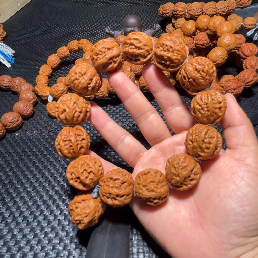 吊坠文玩核桃老款京八棱麻花纹24➕