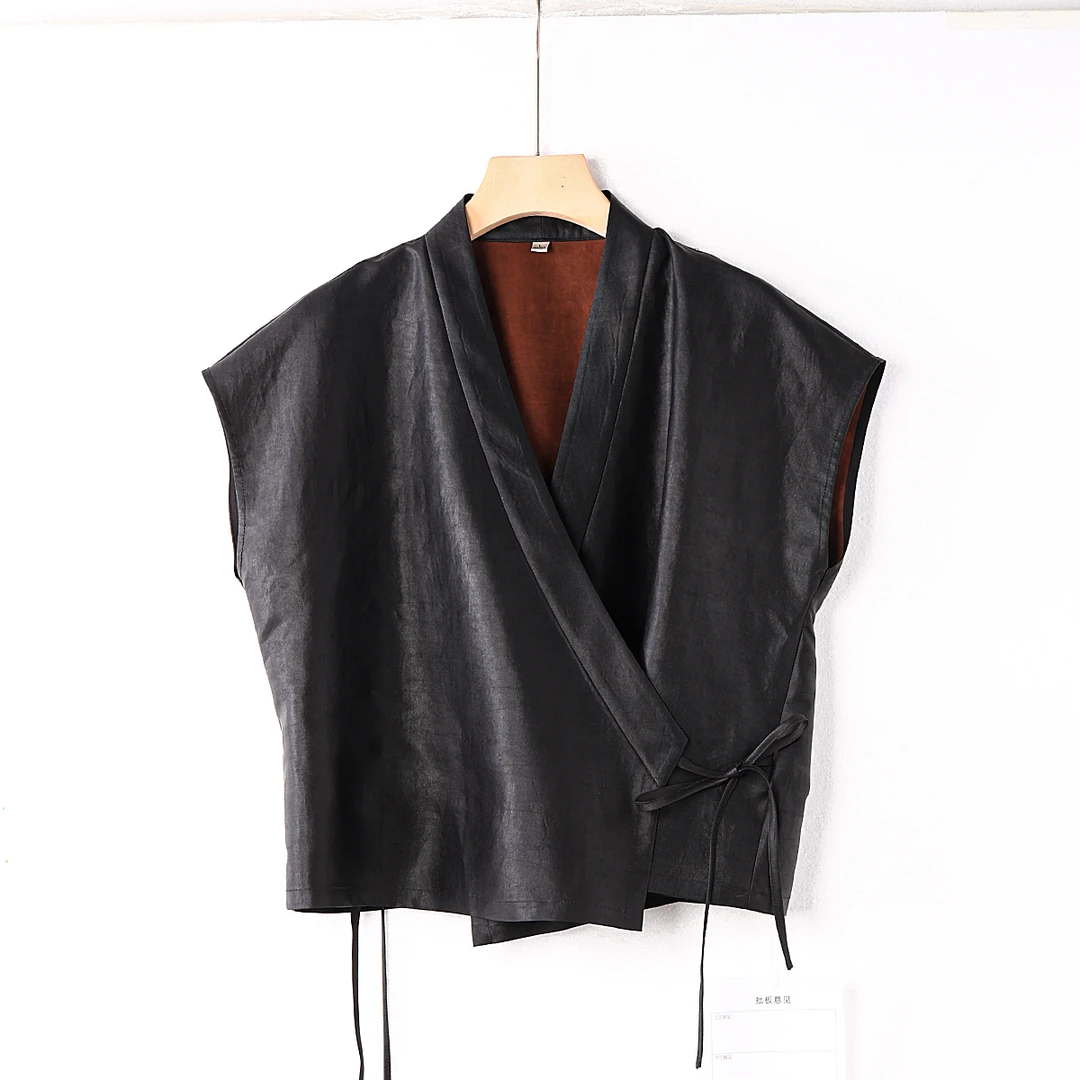 【澜亭絮絮】桑蚕丝香云纱龟纹老料汉服上衣3576