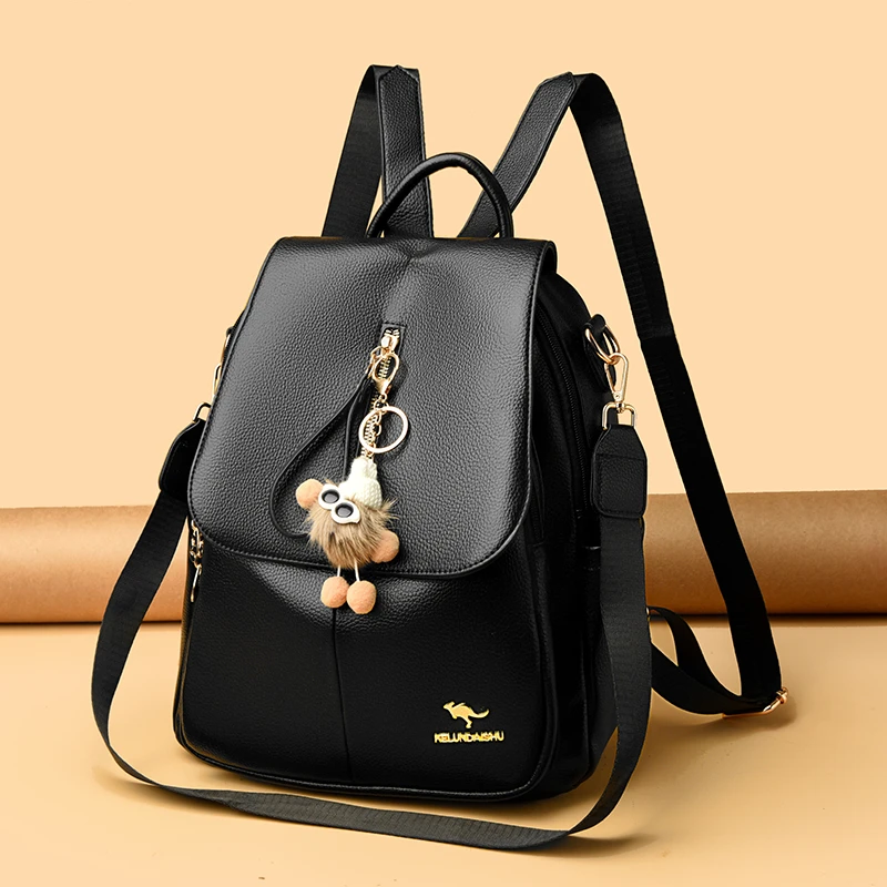 袋鼠蔓蔓雅源双肩包2025新款休闲女士旅游出行通勤大容量斜挎背包