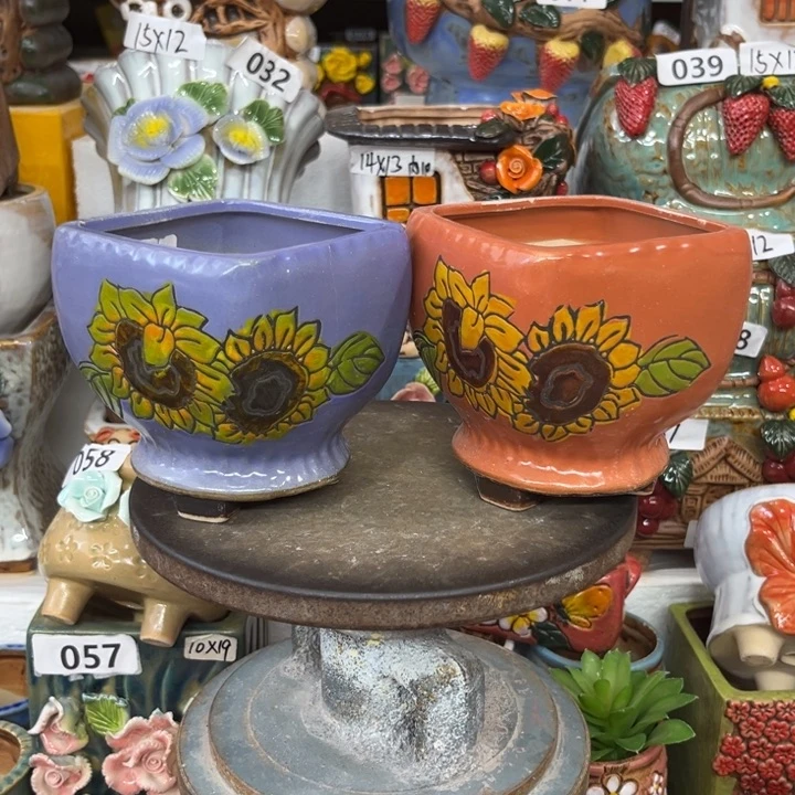 紫砂花盆粗陶材质多肉花盆福利