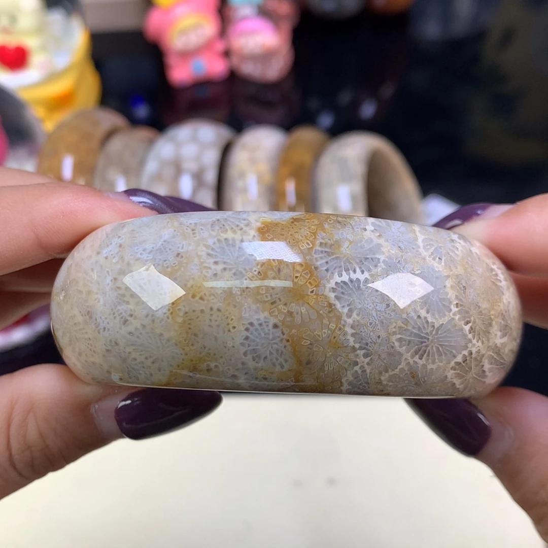 【闪购商品】颈饰未镶嵌硅化珊瑚（珊瑚玉）精品手镯56.4（29号）