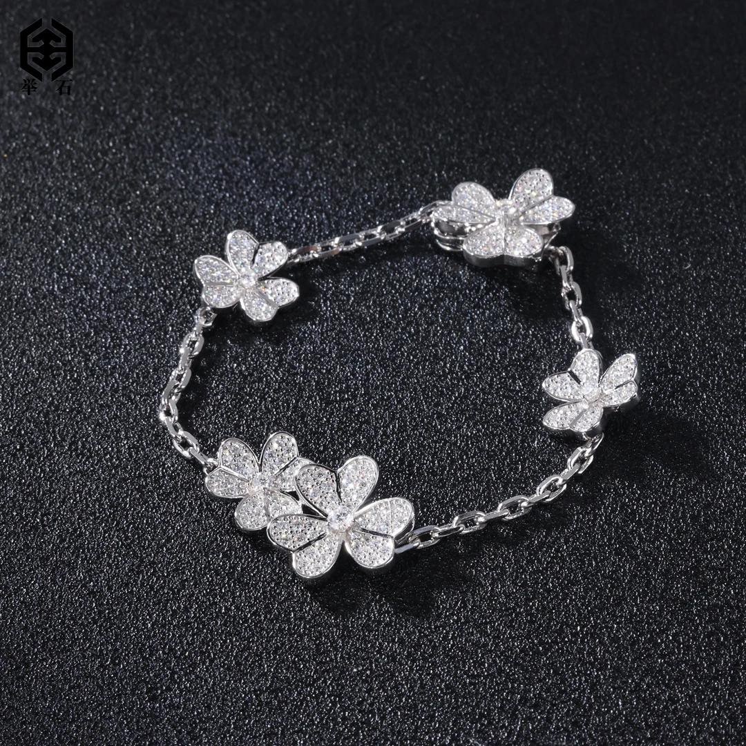 925银莫桑石银制品 X07-9819-117莫桑钻手链（一件/多样性发）K