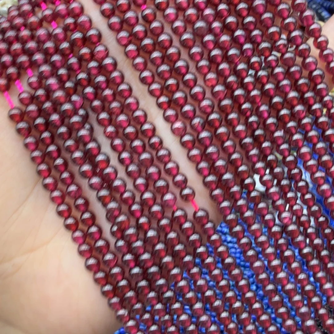 水晶珠宝半成品未镶嵌卡3+乌拉圭石榴一条