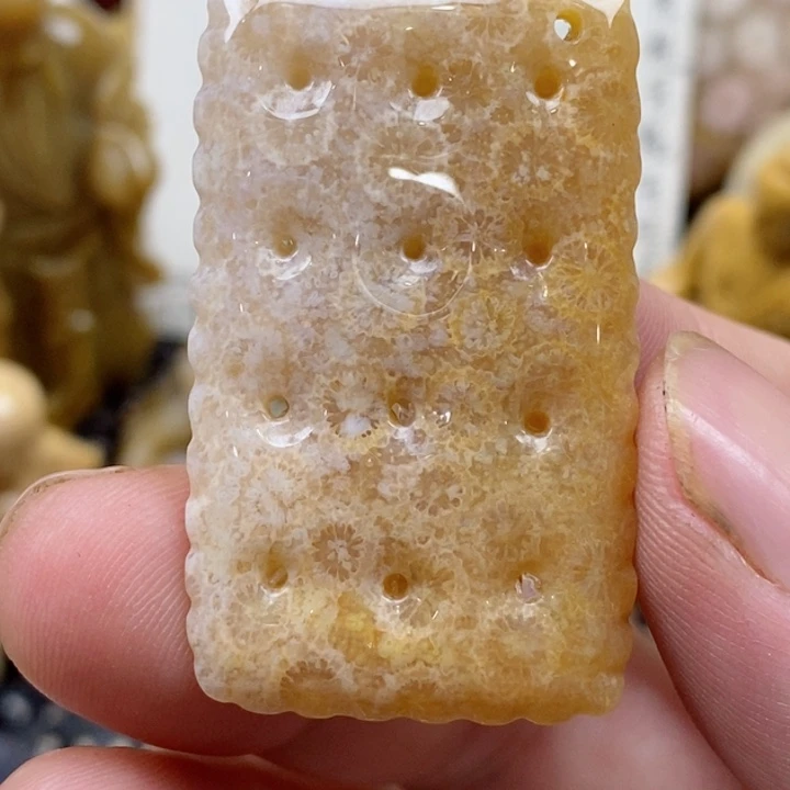 颈饰未镶嵌硅化珊瑚（珊瑚玉）
