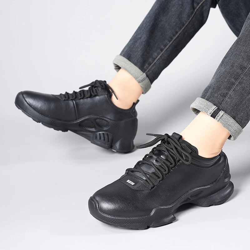 BUMA25周年步马运动休闲百搭舒适健身健步鞋真牛皮假一罚三 白底