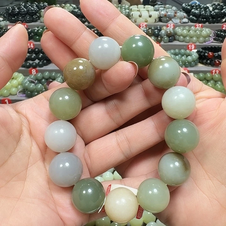 未镶嵌手链和田玉多宝卡18