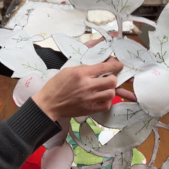 毛绒亚麻棉109-2片35/50厘米