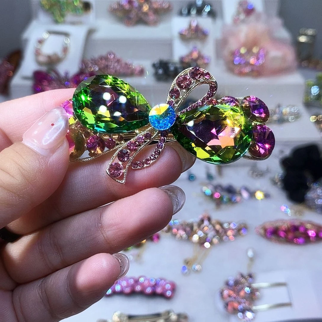 仿水晶铜合金发饰发夹发饰