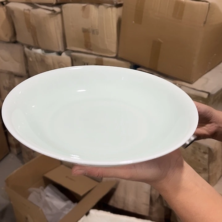 瓷片云香8英寸深盘四个微瑕包邮