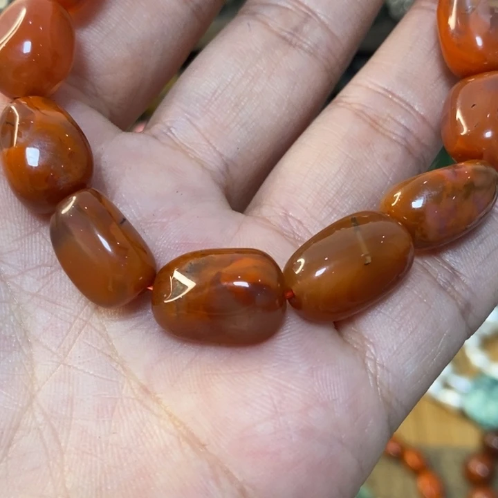 南红玛瑙手链未镶嵌平****6