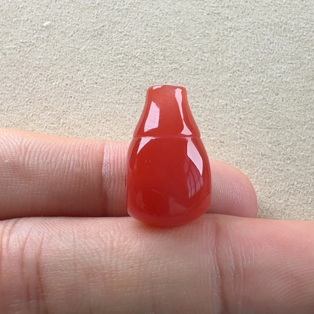 南红玛瑙未镶嵌三通11.8*11.4