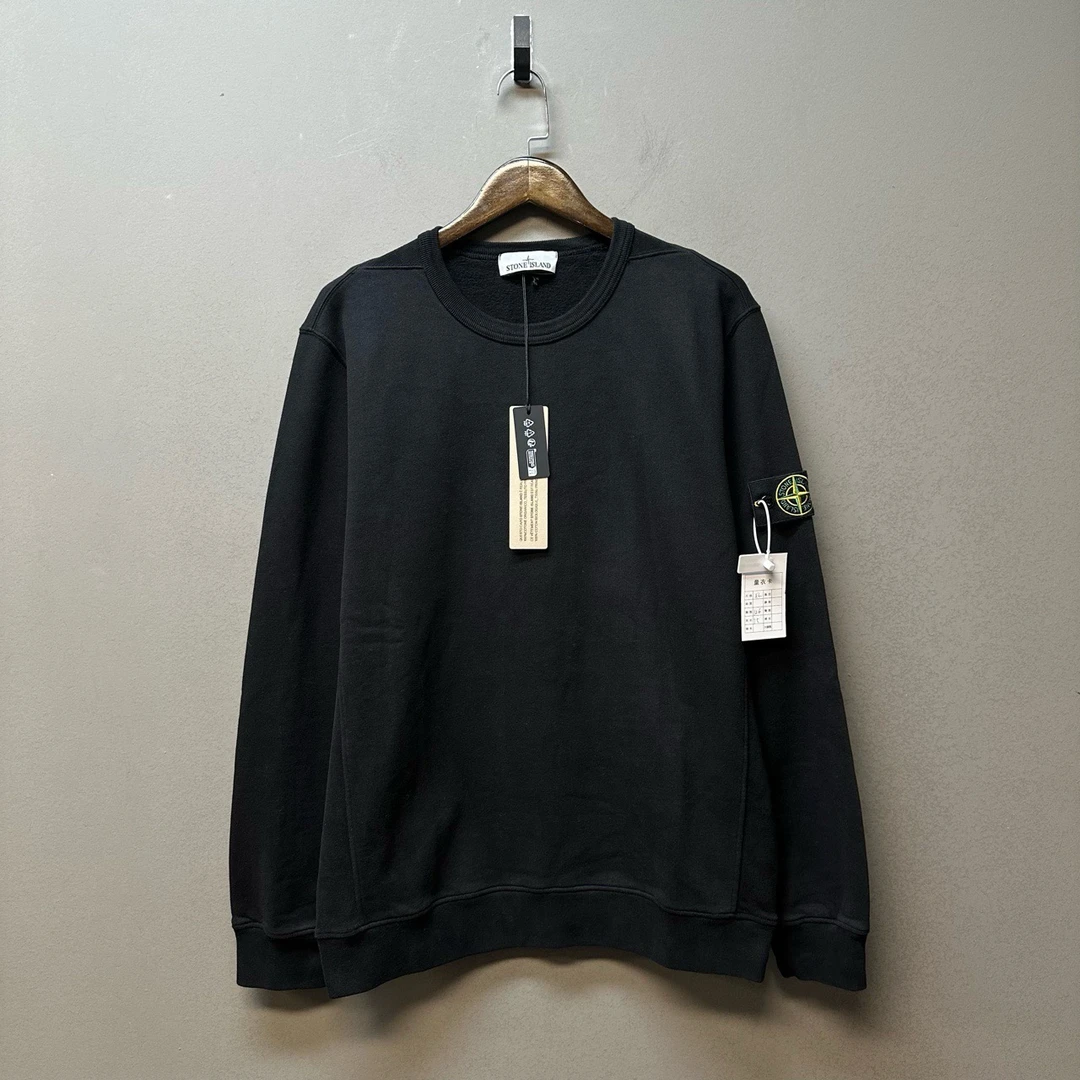 stone island 石头岛/04721/24fw最新款 黑色加绒卫衣
