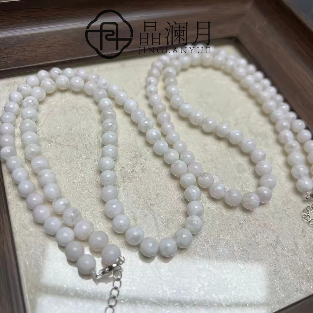 【晶澜月】M282【svip私人定制】天然雪花幽灵项链6-7mm多样性发其一