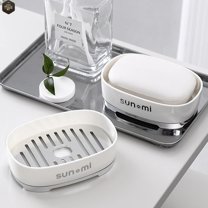 家用皂盒分离式沥水收纳架卫生间浴室放香皂双层置物台架皂碟