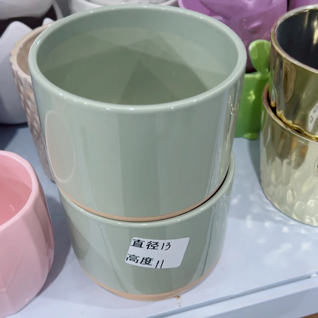 有孔，陶瓷花盆满10米包邮发货