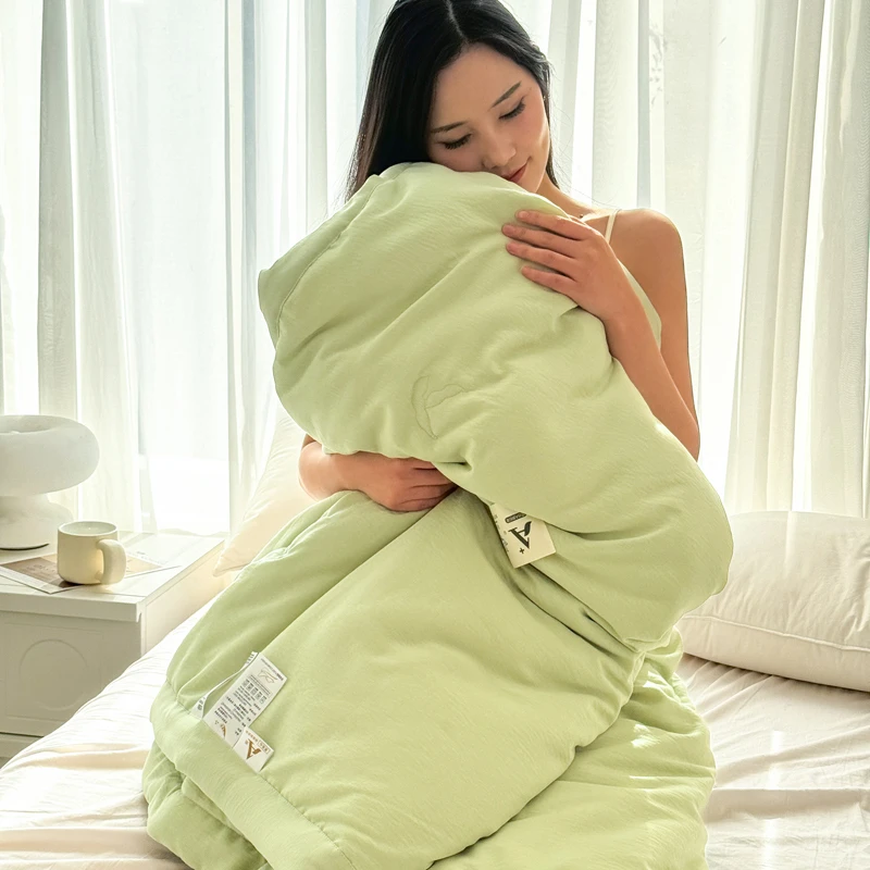 2025新款母婴级A类无印风超柔宝宝纱大豆夏被夏凉被空调被单双人