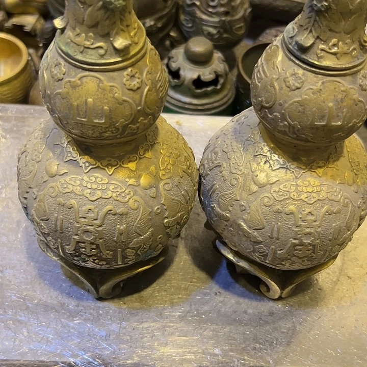 苏***杰黄铜摆件，文房工艺品摆件