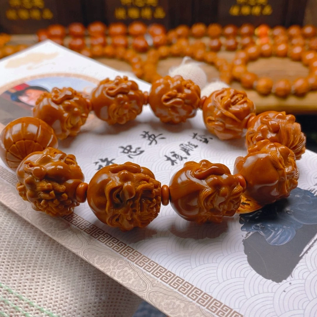 手串/手链橄榄核许忠英21×21欢喜十八罗汉（代表作）