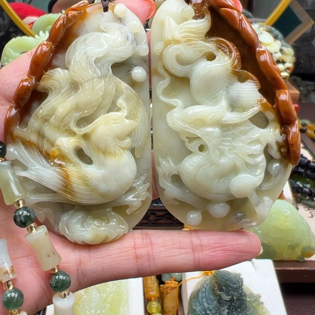 岫玉未镶嵌挂件挂件