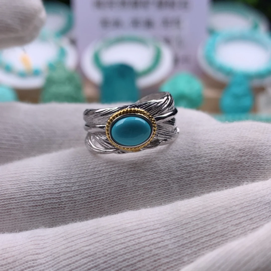绿松石配饰银S925镶嵌