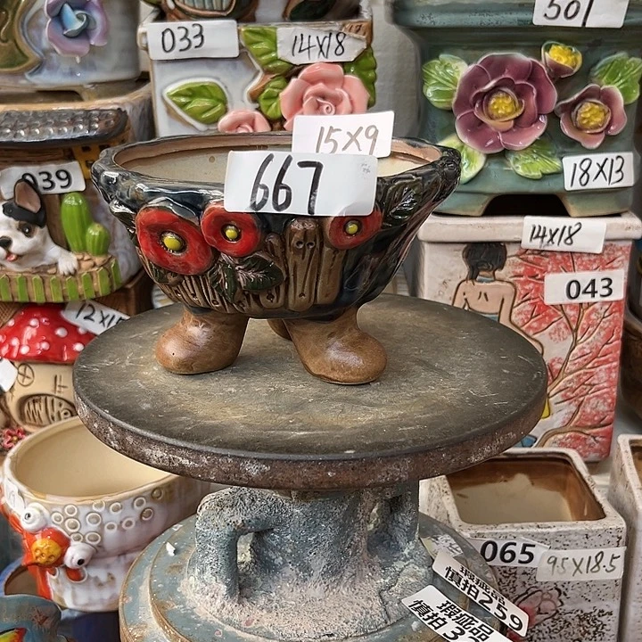 粗陶材质多肉花盆