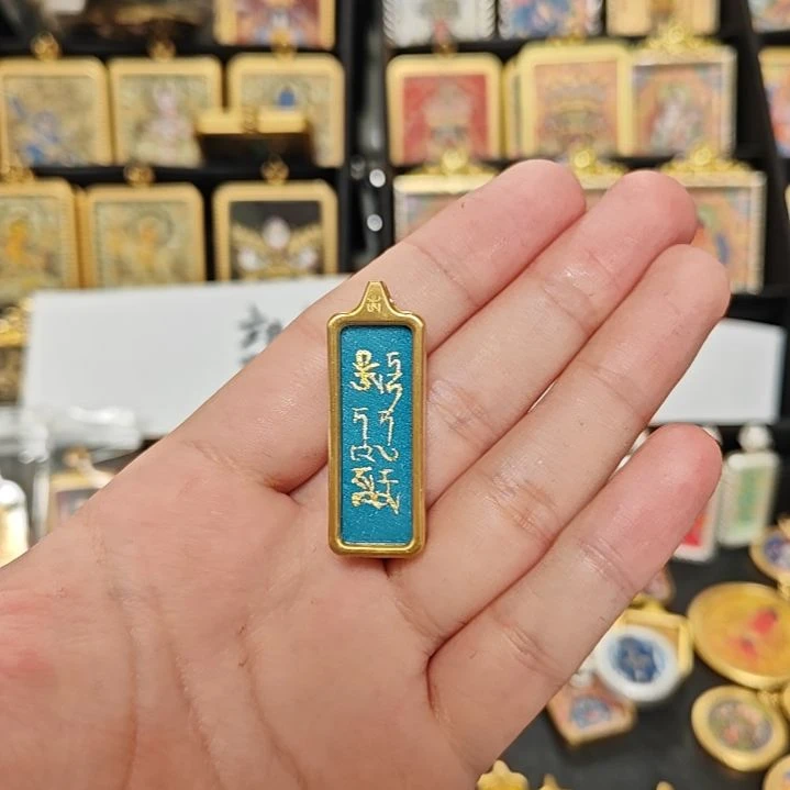 吊坠N****n纯手绘普贤菩萨唐卡