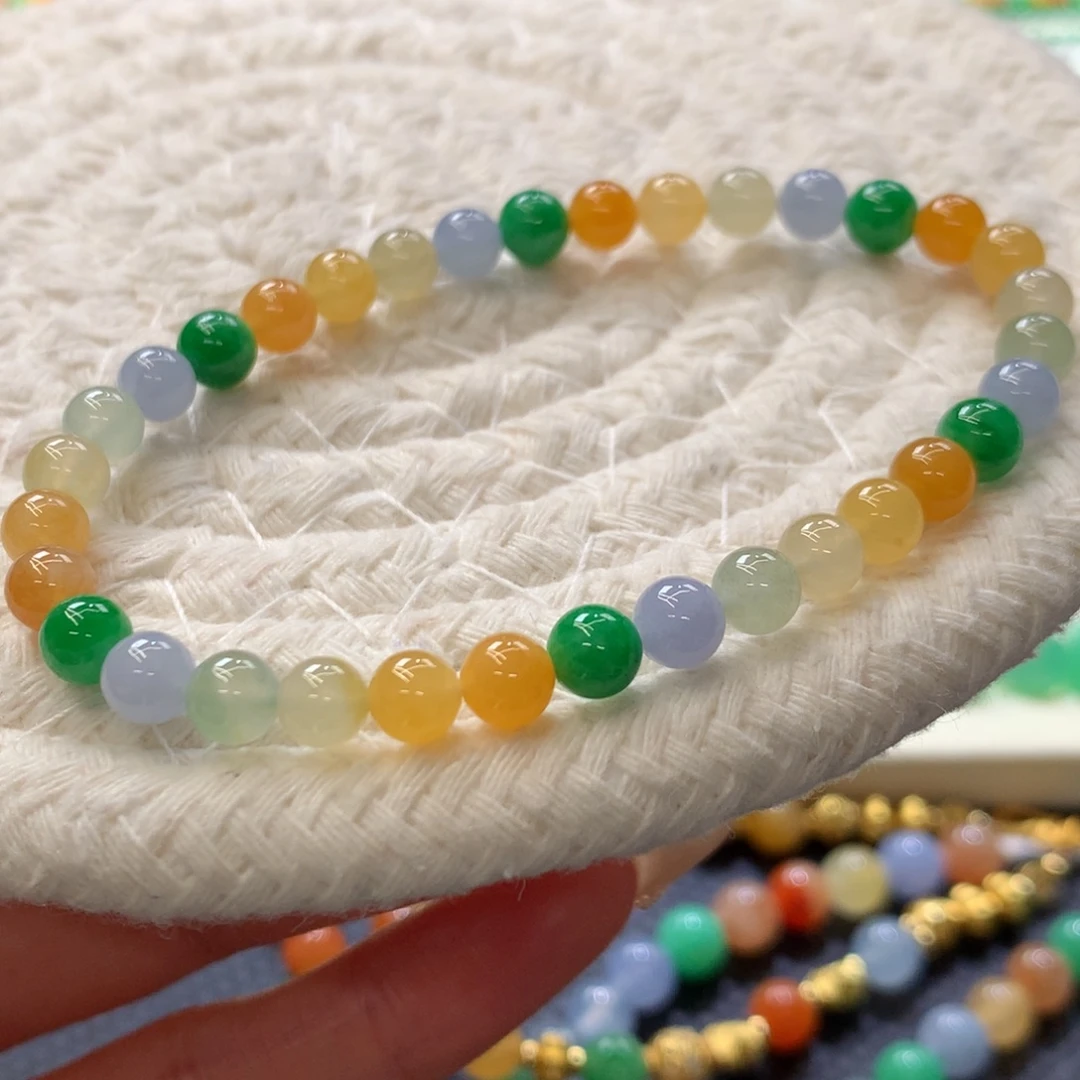 定制翡翠未镶嵌 毛货抛光定制 多宝单圈 卡5 买断