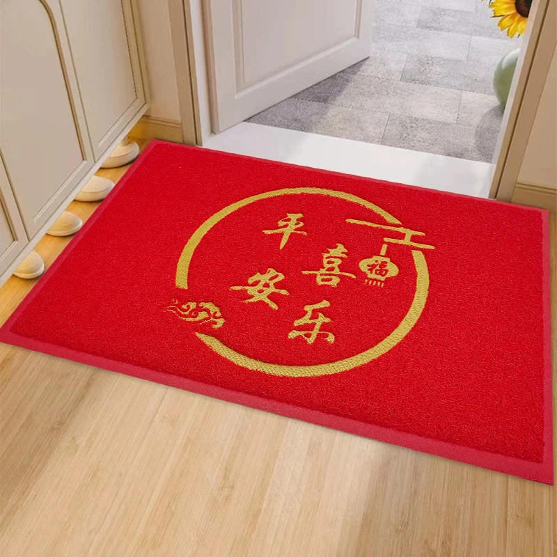 地垫入户门垫进门大门口脚垫门外2025新款红色丝圈玄关进户地毯