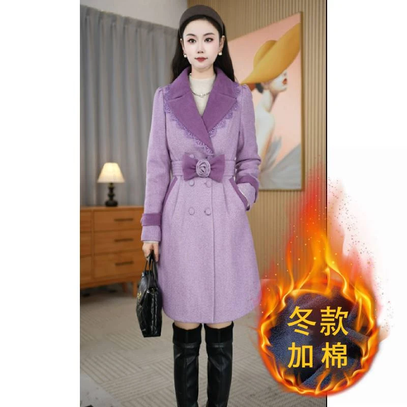 【艾丝琪】冬季新款时尚优雅高级感气质减龄保暖女士外套M-2XL