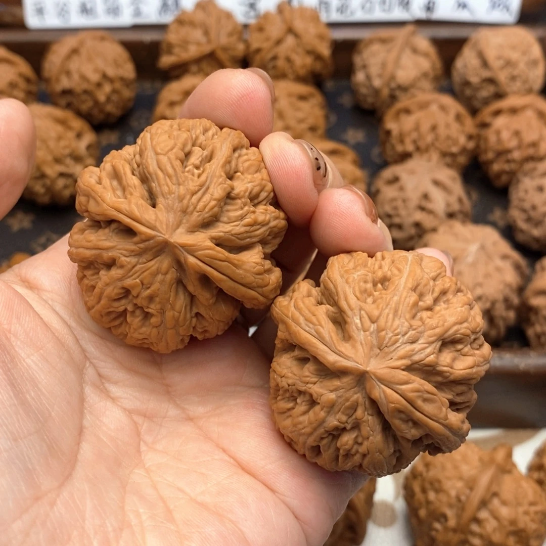 把件文玩核桃42尺全品平谷球筋