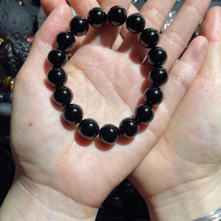 函***呀黑曜岩未镶嵌手串