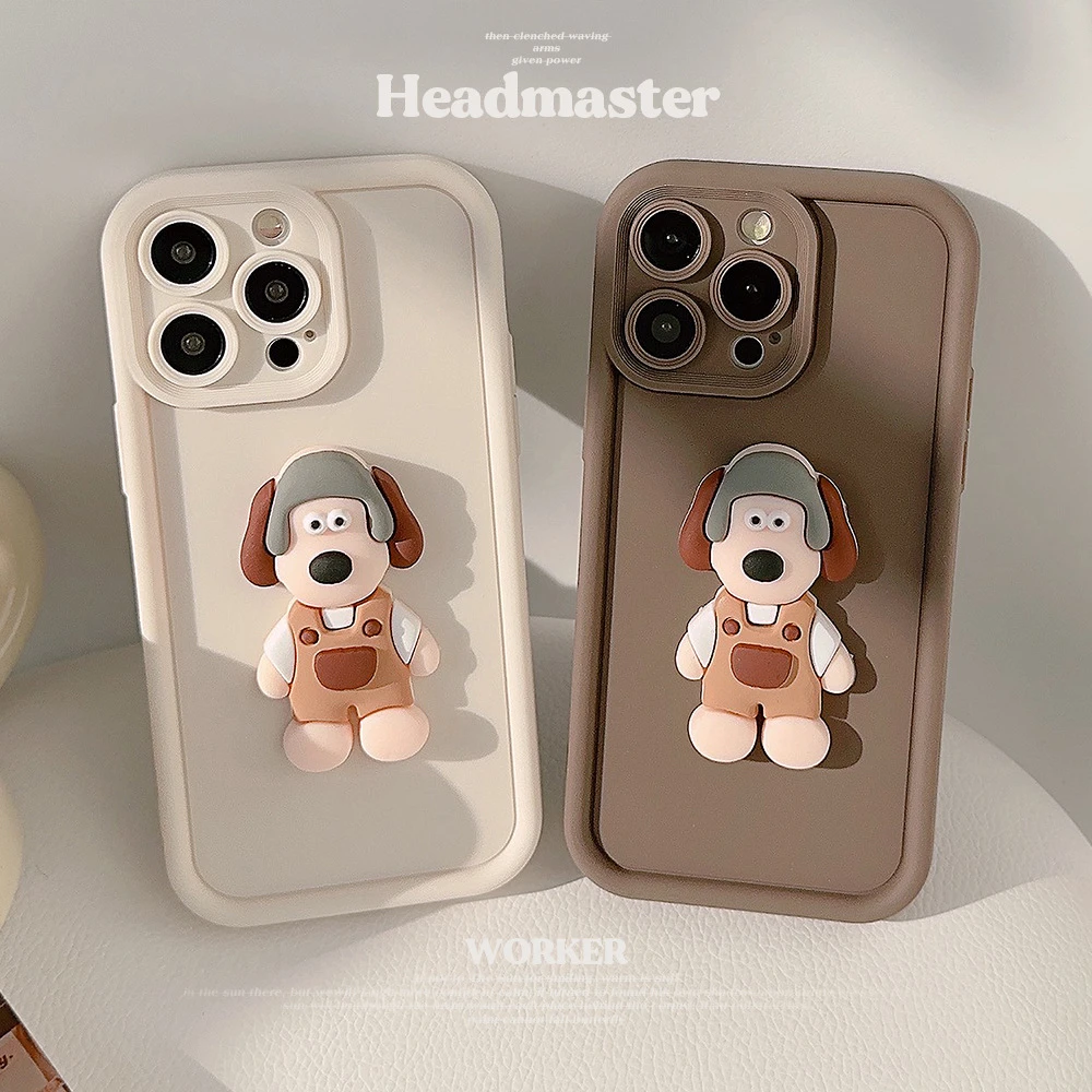 11适用1615代发苹果13iphone14立体promax卡通手机壳潮牌全包套狗