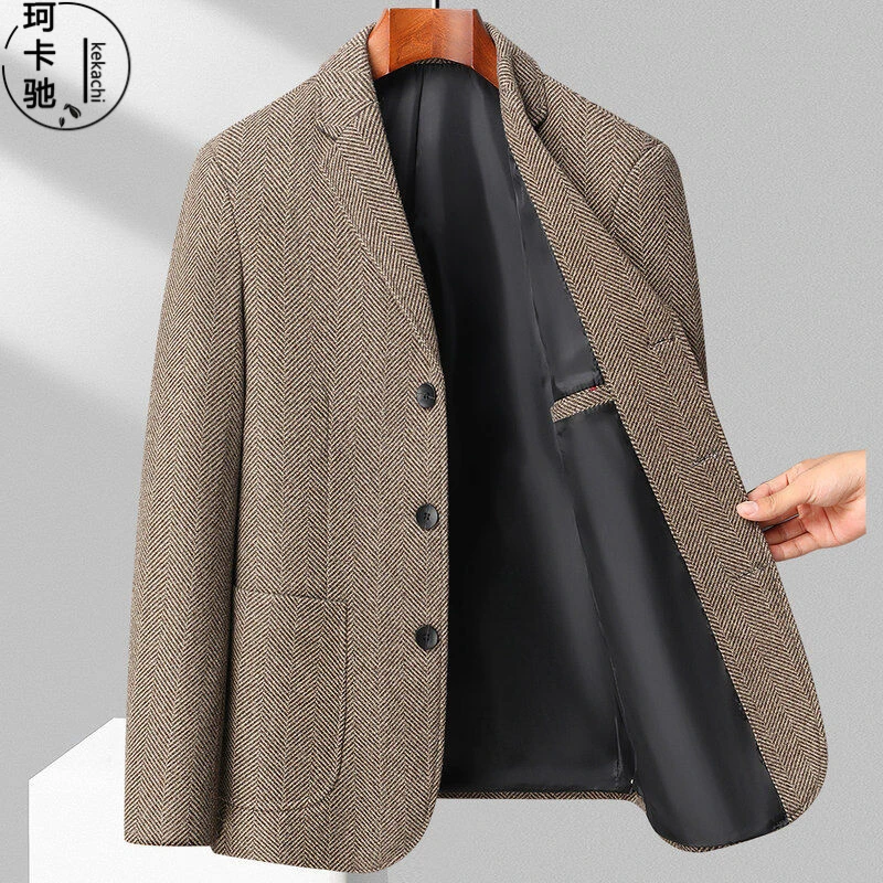 【珂卡驰】春秋季男士西装外套时尚潮流西服男士中商务修高品质男装