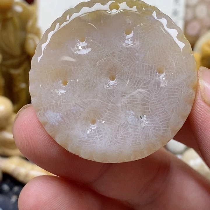 颈饰未镶嵌硅化珊瑚（珊瑚玉）