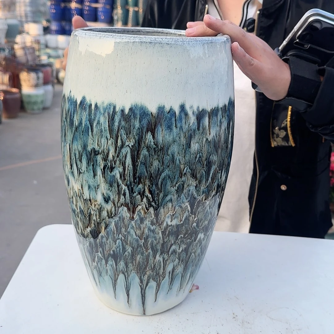 茶壶紫砂王嫂花盆1116-163高39口19