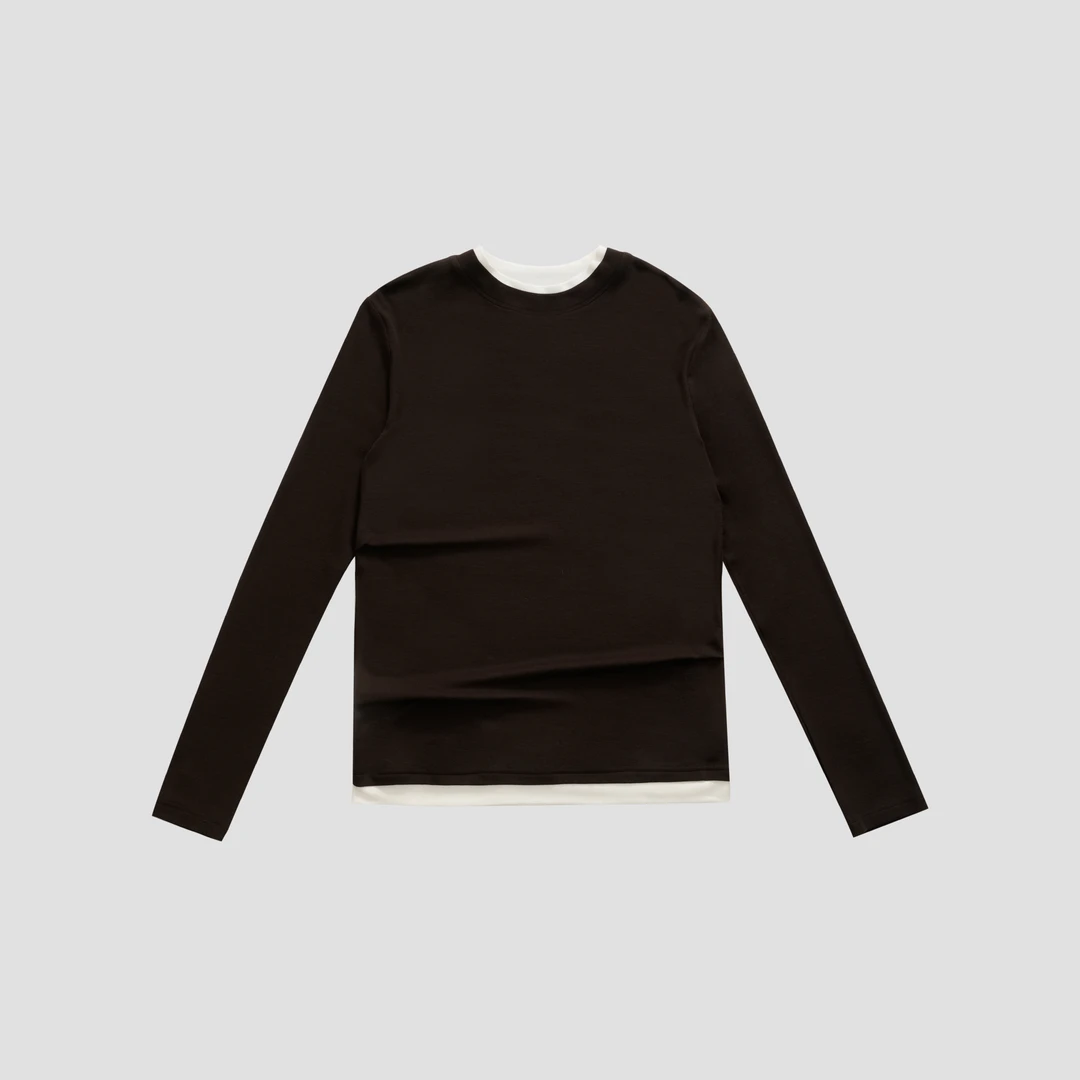 轻奢简约串色长袖针织衫时尚休闲百搭上衣6005C