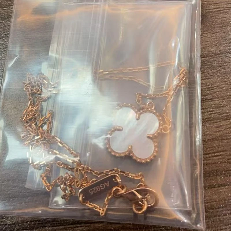 坠链均925银贝壳 CNC精工 单花白色气质轻奢  0025