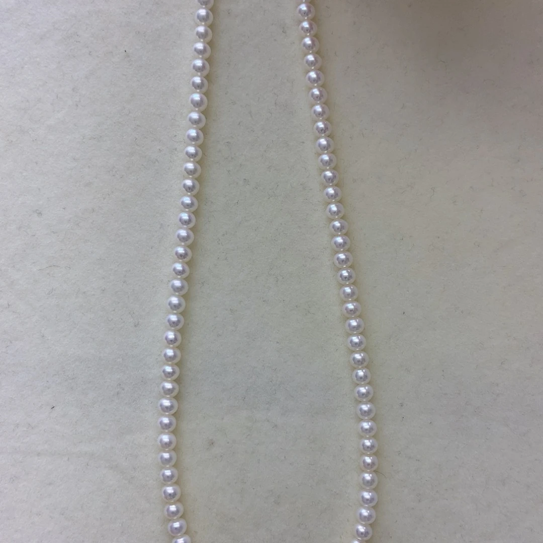 淡水珍珠18K金镶嵌项链4-5