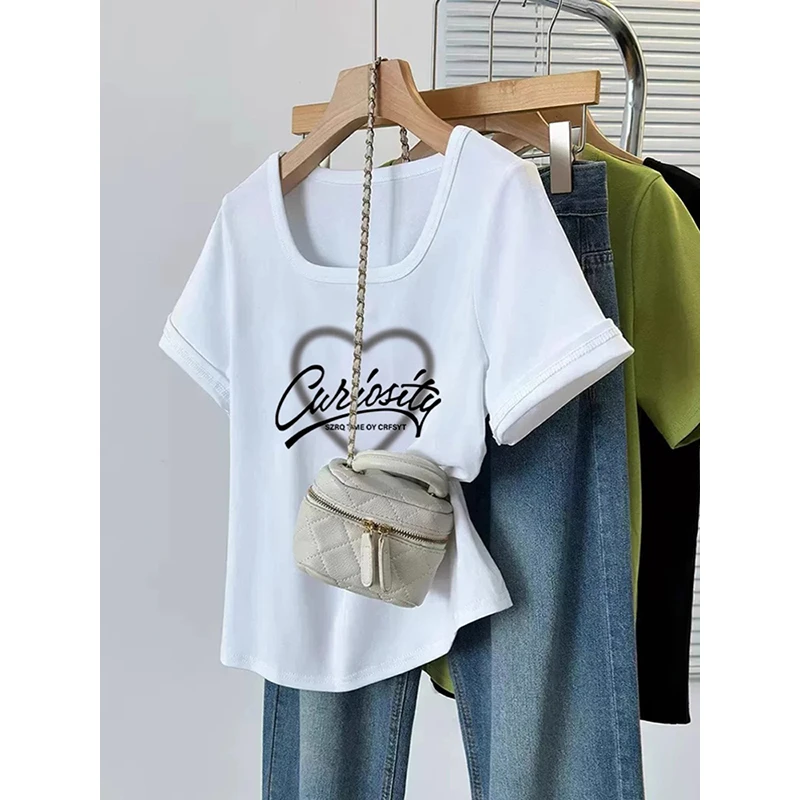 韩系高级感宽松oversize短袖T恤女夏季新款大码胖mm200斤半袖