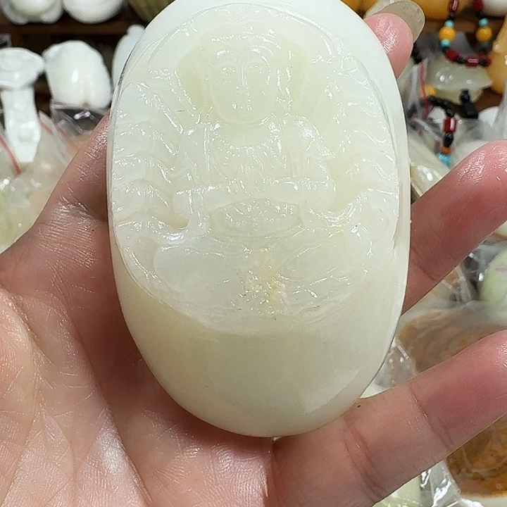 夜***凉砖雕石头手把件不退不换