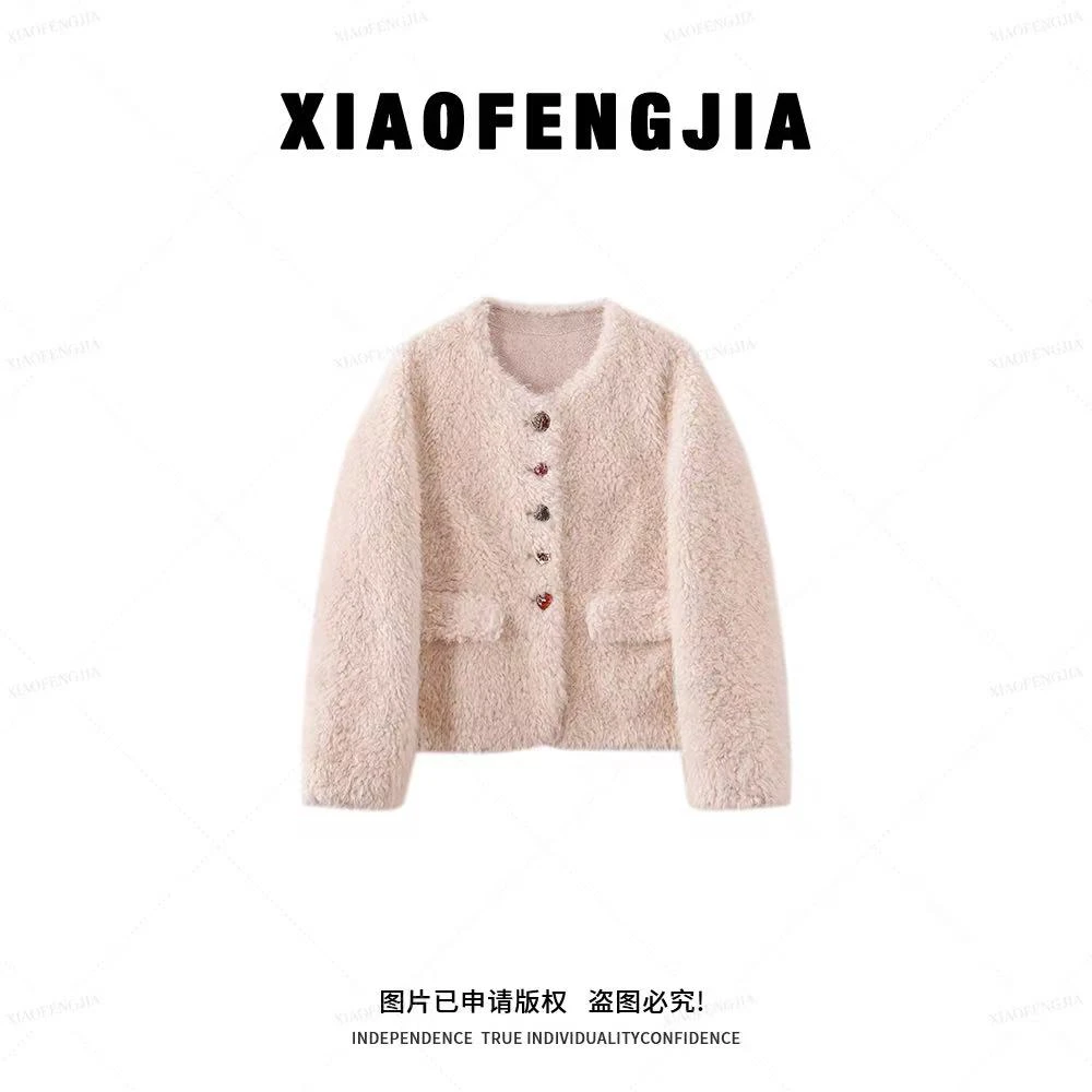 美人访【财阀千金】2025秋冬新款【四季青小封家轻奢】毛绒外套10781