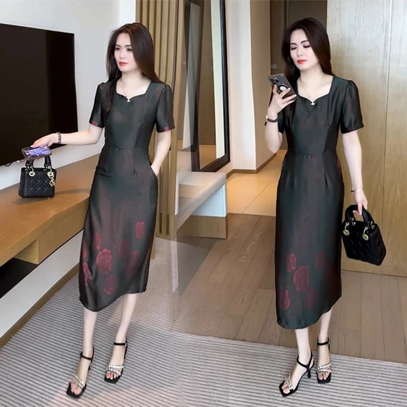 夏季新款穿搭气质显瘦遮肉时尚洋气休闲减龄套裙133