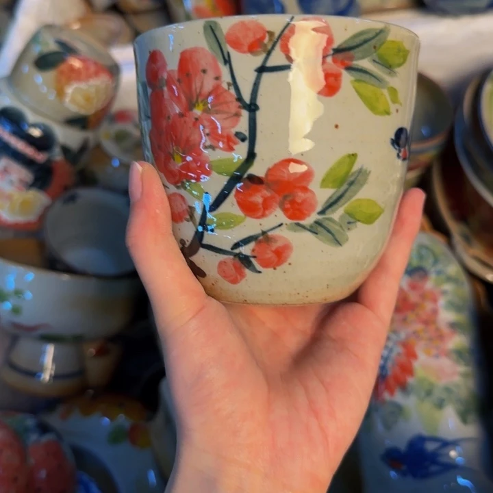 瓷片手工手绘细微不一样