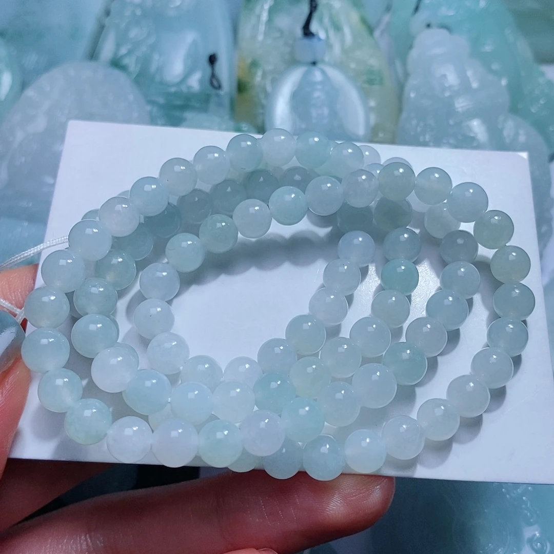 定制翡翠未镶嵌毛货付款后确认抛光