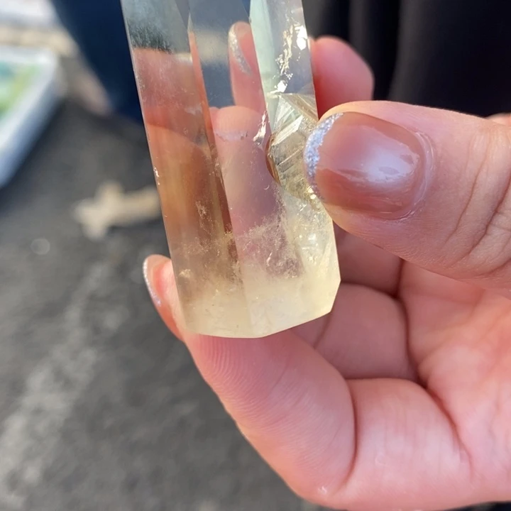 未镶嵌珠宝半成品水晶黄水晶柱子一个