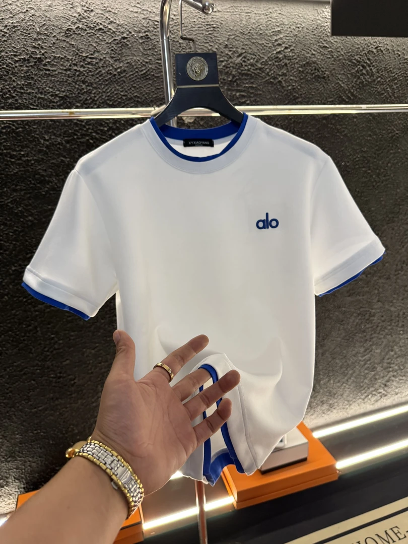 2025新款时尚潮流百搭高端奢品刺绣大气男款休闲短袖秋季圆领(LH)