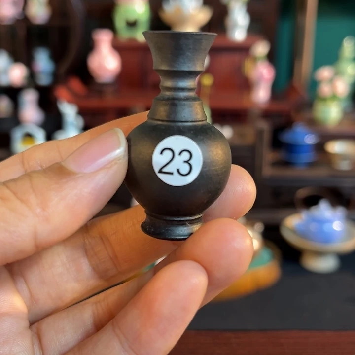 摆件微陶老王迷你花瓶