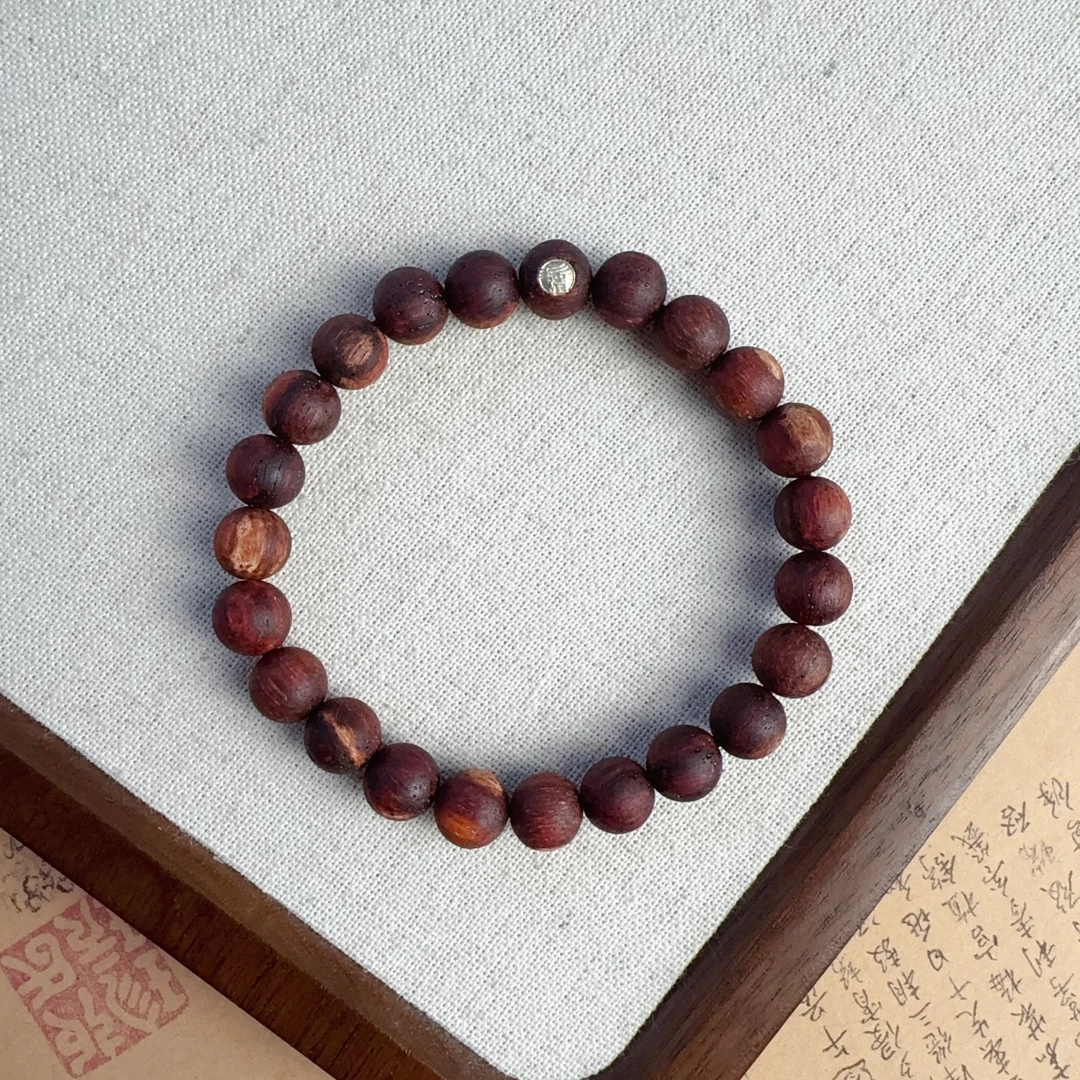 【珊木居】JZX003 海南降真香 银标版0.8圆珠/老型/直切单圈手串