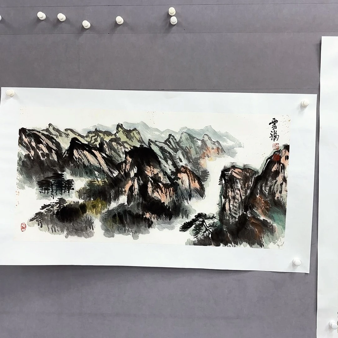 国画艺术家真人手绘