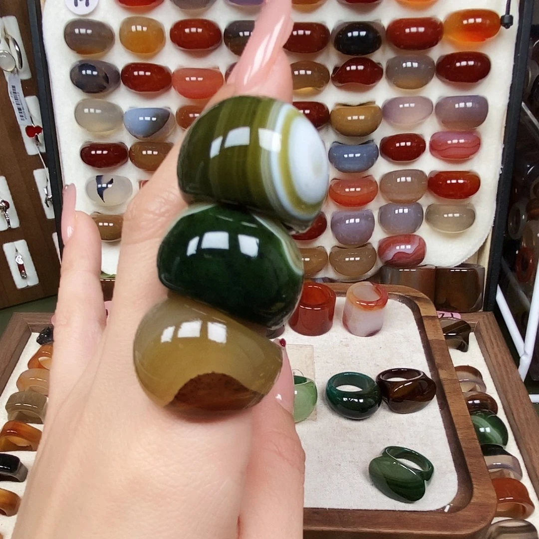 炎***）玛瑙/玉髓合金戒指